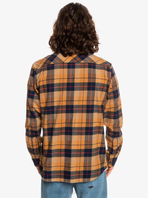 Quiksilver PJ4H1506 moški rjavi sladkor kinsale Kinsale raztegljiva srajca z dolgimi rokavi