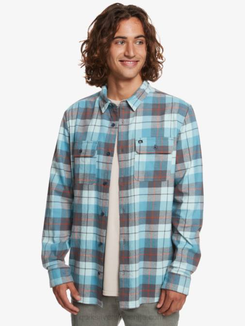 Quiksilver PJ4H1507 moški ledena aqua kinsale Kinsale raztegljiva srajca z dolgimi rokavi