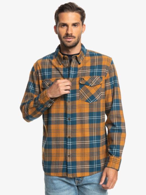Quiksilver PJ4H1508 moški rjavi sladkor harelaw harelaw raztegljiva majica z dolgimi rokavi