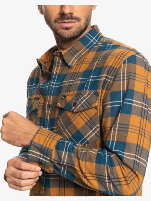 Quiksilver PJ4H1508 moški rjavi sladkor harelaw harelaw raztegljiva majica z dolgimi rokavi