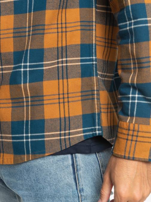 Quiksilver PJ4H1508 moški rjavi sladkor harelaw harelaw raztegljiva majica z dolgimi rokavi
