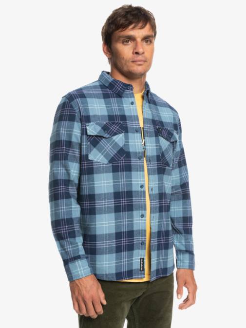 Quiksilver PJ4H1509 moški Provencial Blue Harelaw harelaw raztegljiva majica z dolgimi rokavi