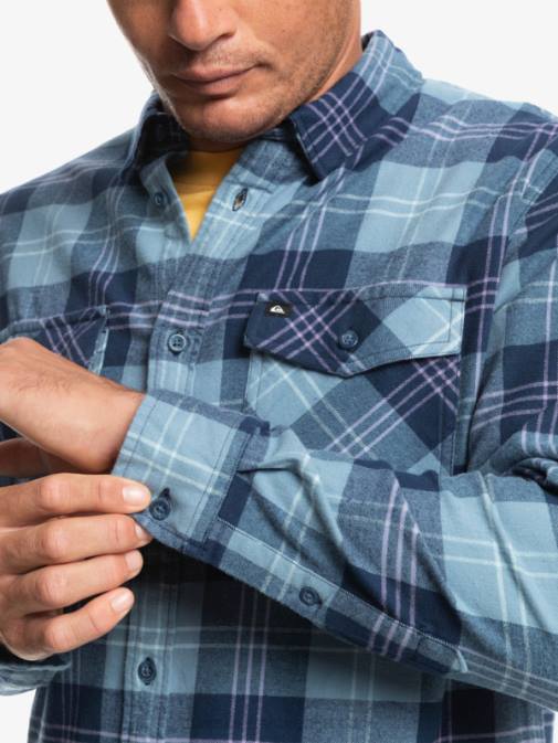 Quiksilver PJ4H1509 moški Provencial Blue Harelaw harelaw raztegljiva majica z dolgimi rokavi