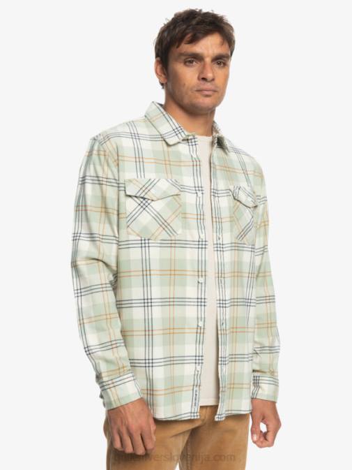 Quiksilver PJ4H1510 moški puščavski žajbelj harelaw harelaw raztegljiva majica z dolgimi rokavi