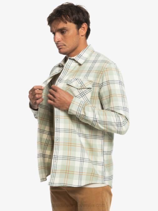 Quiksilver PJ4H1510 moški puščavski žajbelj harelaw harelaw raztegljiva majica z dolgimi rokavi