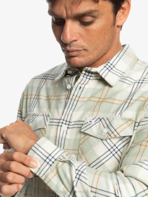 Quiksilver PJ4H1510 moški puščavski žajbelj harelaw harelaw raztegljiva majica z dolgimi rokavi