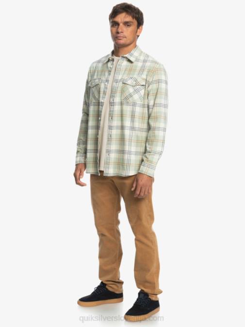 Quiksilver PJ4H1510 moški puščavski žajbelj harelaw harelaw raztegljiva majica z dolgimi rokavi