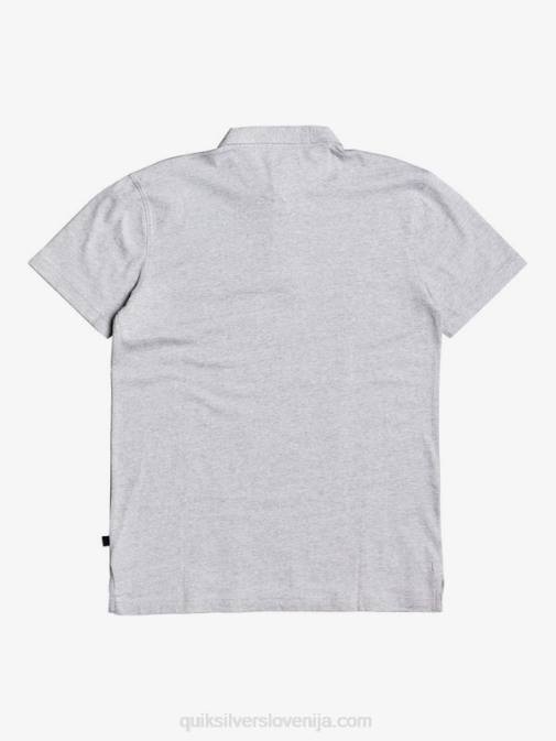 Quiksilver PJ4H1552 moški svetlo sivo resje vsakodnevna polo majica s kratkimi rokavi sun cruise