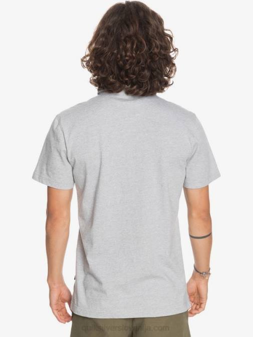 Quiksilver PJ4H1552 moški svetlo sivo resje vsakodnevna polo majica s kratkimi rokavi sun cruise