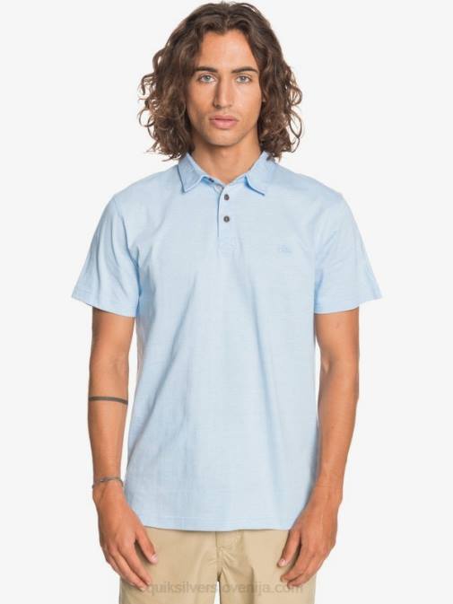 Quiksilver PJ4H1553 moški zračno modra vsakodnevna polo majica s kratkimi rokavi sun cruise