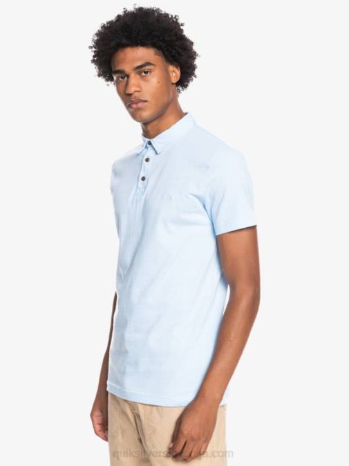 Quiksilver PJ4H1553 moški zračno modra vsakodnevna polo majica s kratkimi rokavi sun cruise