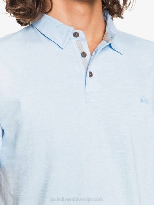 Quiksilver PJ4H1553 moški zračno modra vsakodnevna polo majica s kratkimi rokavi sun cruise