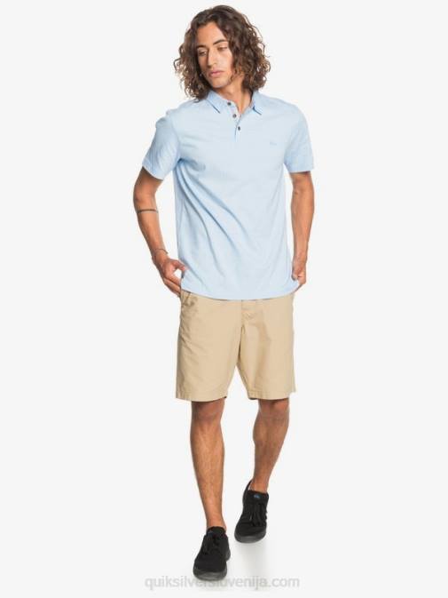 Quiksilver PJ4H1553 moški zračno modra vsakodnevna polo majica s kratkimi rokavi sun cruise