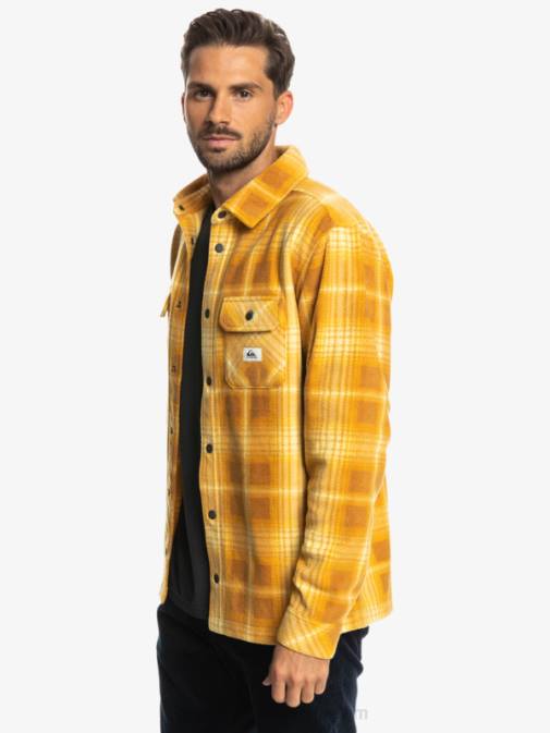 Quiksilver PJ4H1555 moški rjavi sladkor shadowplaid surf days flanelasta srajca z dolgimi rokavi
