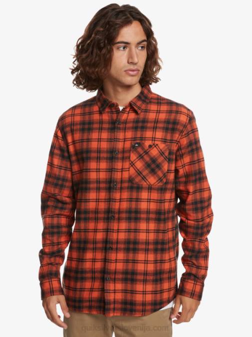 Quiksilver PJ4H1559 moški žgan oker hatton hatton majica z dolgimi rokavi