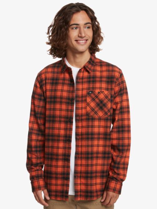 Quiksilver PJ4H1559 moški žgan oker hatton hatton majica z dolgimi rokavi