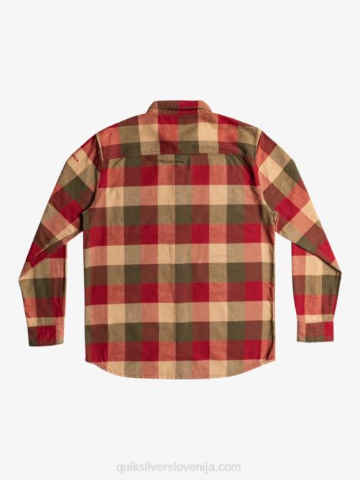 Quiksilver PJ4H1571 moški rubinasta vinska mušica Motherfly flanelasta srajca z dolgimi rokavi