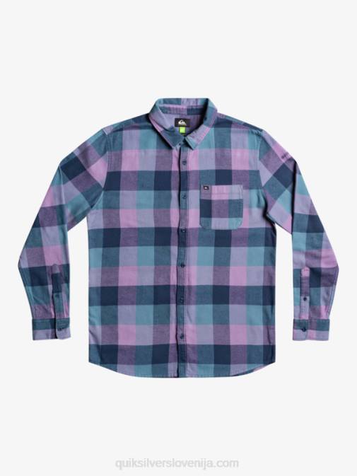 Quiksilver PJ4H1572 moški insignija modra mati Motherfly flanelasta srajca z dolgimi rokavi