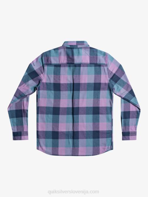 Quiksilver PJ4H1572 moški insignija modra mati Motherfly flanelasta srajca z dolgimi rokavi