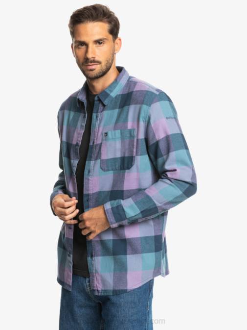 Quiksilver PJ4H1572 moški insignija modra mati Motherfly flanelasta srajca z dolgimi rokavi