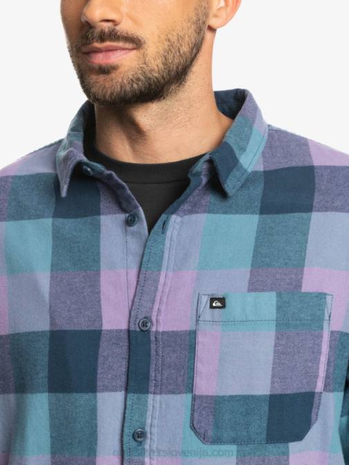 Quiksilver PJ4H1572 moški insignija modra mati Motherfly flanelasta srajca z dolgimi rokavi