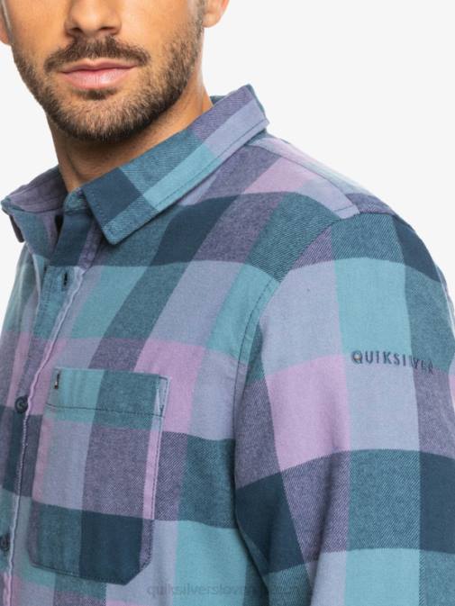 Quiksilver PJ4H1572 moški insignija modra mati Motherfly flanelasta srajca z dolgimi rokavi