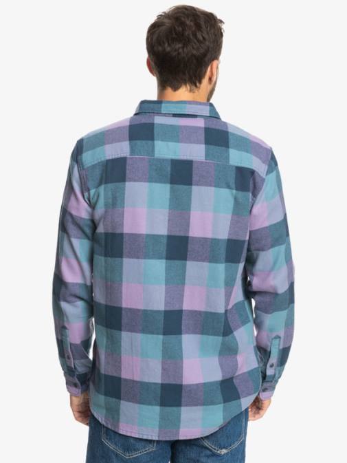 Quiksilver PJ4H1572 moški insignija modra mati Motherfly flanelasta srajca z dolgimi rokavi