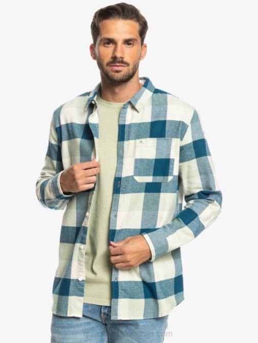 Quiksilver PJ4H1573 moški puščavska kadulja Motherfly flanelasta srajca z dolgimi rokavi