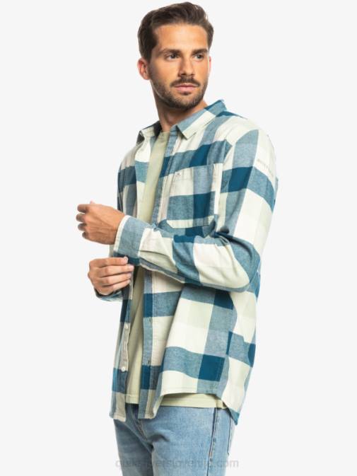 Quiksilver PJ4H1573 moški puščavska kadulja Motherfly flanelasta srajca z dolgimi rokavi