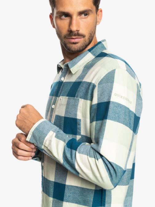 Quiksilver PJ4H1573 moški puščavska kadulja Motherfly flanelasta srajca z dolgimi rokavi