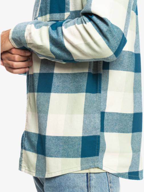 Quiksilver PJ4H1573 moški puščavska kadulja Motherfly flanelasta srajca z dolgimi rokavi