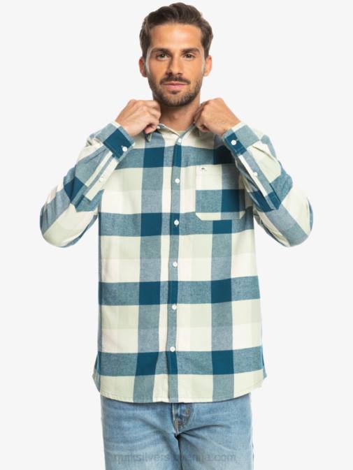 Quiksilver PJ4H1573 moški puščavska kadulja Motherfly flanelasta srajca z dolgimi rokavi