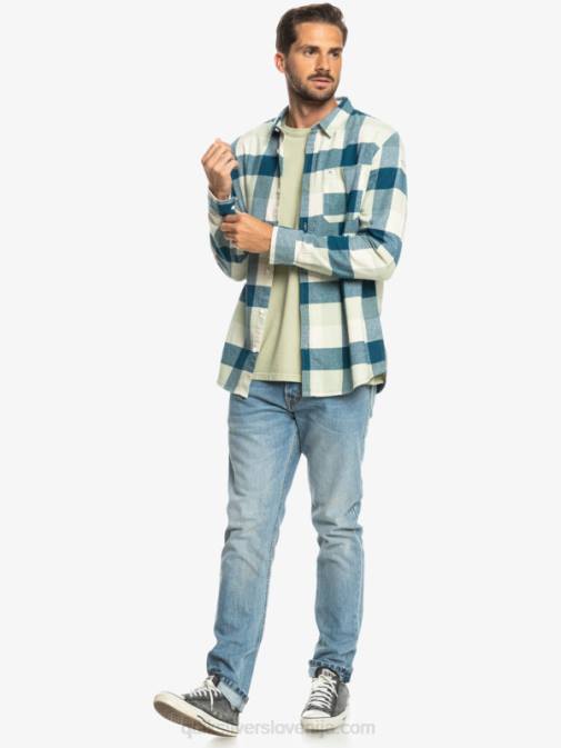 Quiksilver PJ4H1573 moški puščavska kadulja Motherfly flanelasta srajca z dolgimi rokavi