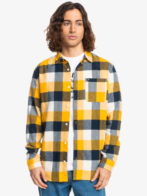 Quiksilver PJ4H1575 moški brezova mati 223 Motherfly flanelasta srajca z dolgimi rokavi