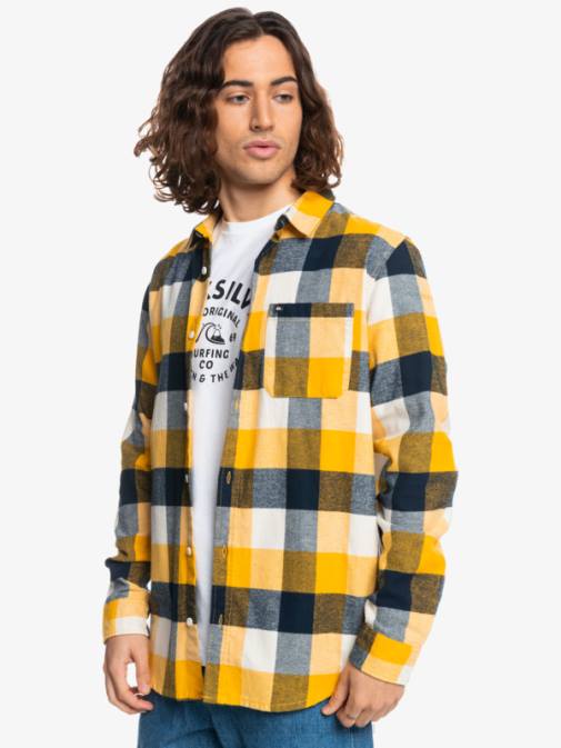 Quiksilver PJ4H1575 moški brezova mati 223 Motherfly flanelasta srajca z dolgimi rokavi