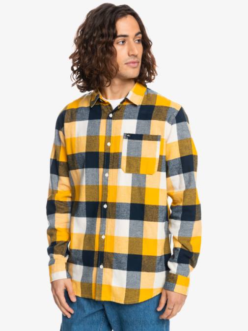 Quiksilver PJ4H1575 moški brezova mati 223 Motherfly flanelasta srajca z dolgimi rokavi