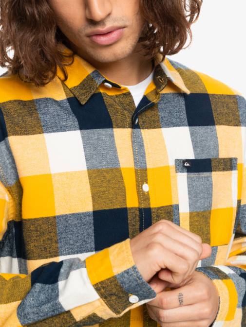 Quiksilver PJ4H1575 moški brezova mati 223 Motherfly flanelasta srajca z dolgimi rokavi