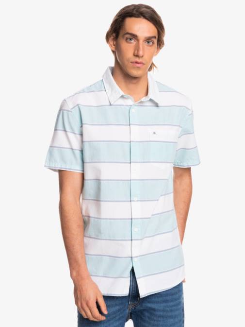 Quiksilver PJ4H1621 moški beli udarni čas vrhunska majica s kratkimi rokavi