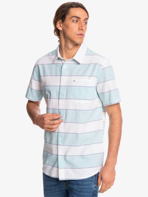 Quiksilver PJ4H1621 moški beli udarni čas vrhunska majica s kratkimi rokavi