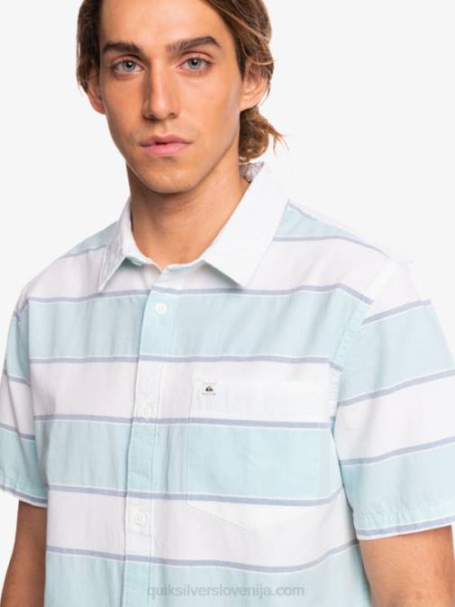 Quiksilver PJ4H1621 moški beli udarni čas vrhunska majica s kratkimi rokavi