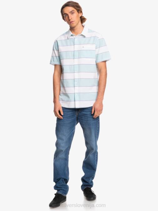 Quiksilver PJ4H1621 moški beli udarni čas vrhunska majica s kratkimi rokavi