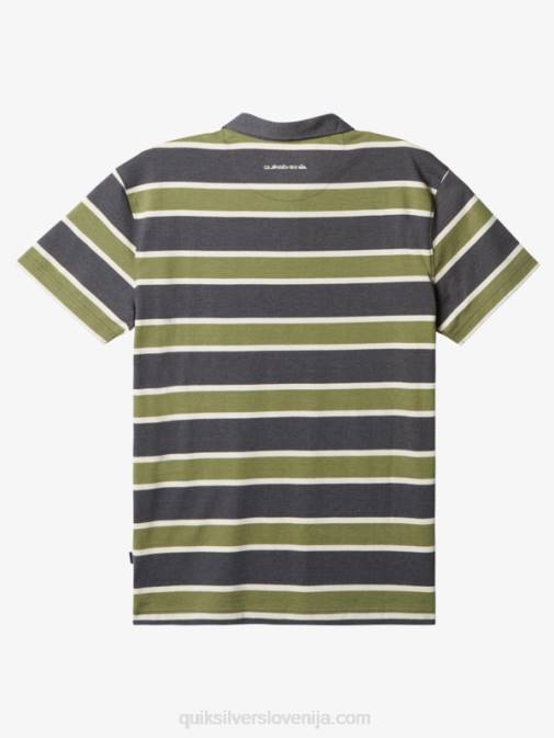 Quiksilver PJ4H1623 moški tarmac striped lite 3 stripe lite polo majica s kratkimi rokavi