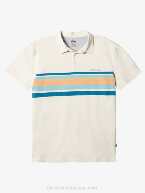 Quiksilver PJ4H1625 moški črtasta breza lite 1 stripe lite polo majica s kratkimi rokavi