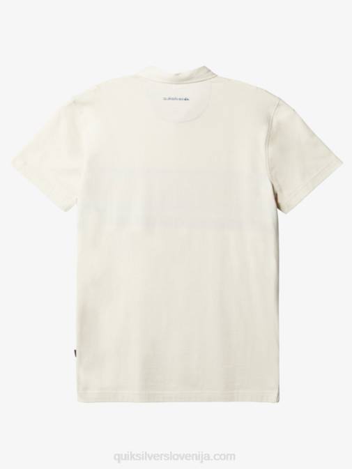 Quiksilver PJ4H1625 moški črtasta breza lite 1 stripe lite polo majica s kratkimi rokavi