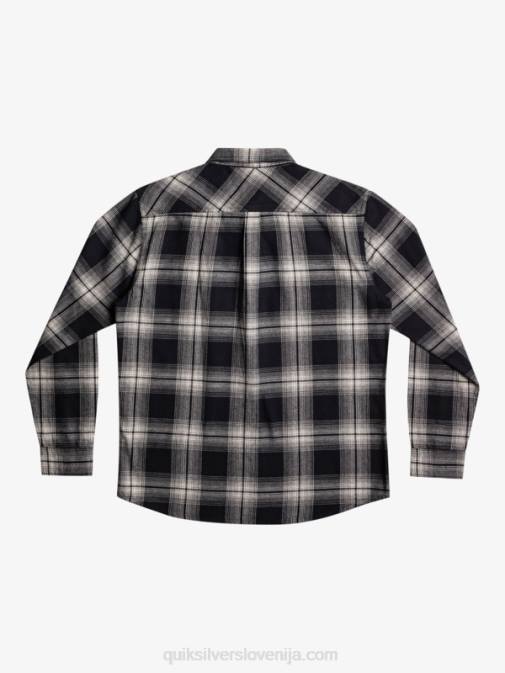 Quiksilver PJ4H1692 moški črni saturn saturn karirasta srajca z dolgimi rokavi