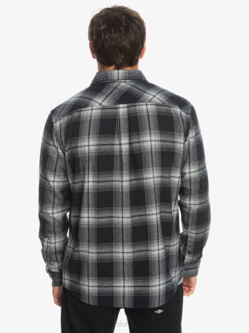 Quiksilver PJ4H1692 moški črni saturn saturn karirasta srajca z dolgimi rokavi