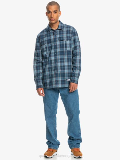 Quiksilver PJ4H1702 moški insignia blue prosti vzpon dvostranska flanelasta majica z izolacijo za prosti vzpon