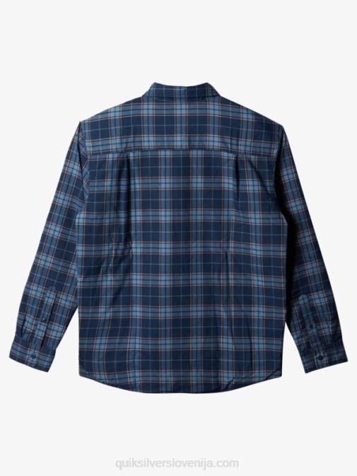Quiksilver PJ4H1702 moški insignia blue prosti vzpon dvostranska flanelasta majica z izolacijo za prosti vzpon
