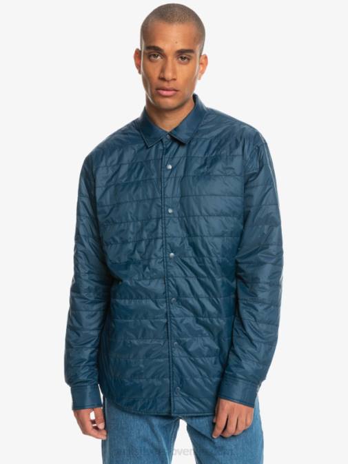 Quiksilver PJ4H1702 moški insignia blue prosti vzpon dvostranska flanelasta majica z izolacijo za prosti vzpon