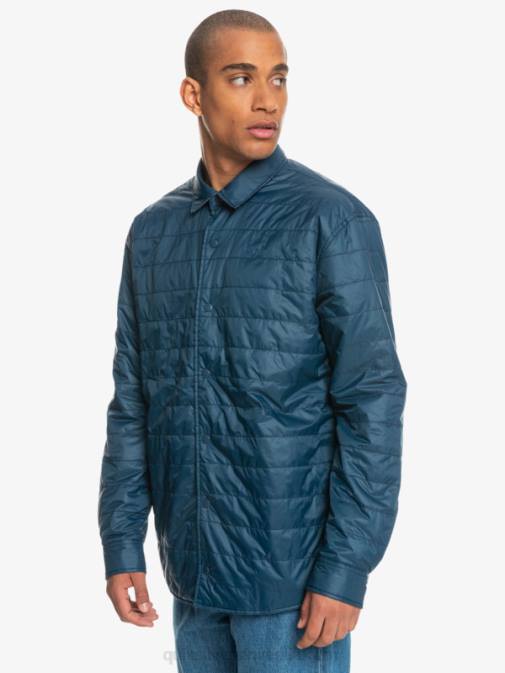 Quiksilver PJ4H1702 moški insignia blue prosti vzpon dvostranska flanelasta majica z izolacijo za prosti vzpon